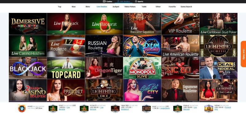 Live dealer games at Casino-X online casino